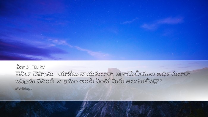మీకా 3:1 TELIRV Bible Verse Image