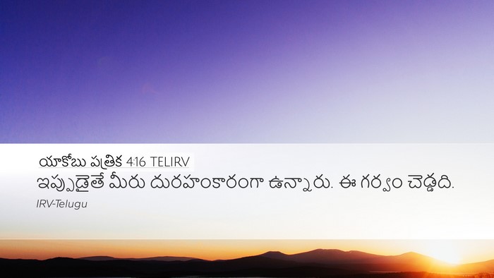 యాకోబు పత్రిక 4:16 TELIRV Desktop Wallpaper - ఇప్పుడైతే మీరు - Desktop Bible Verse Wallpaper