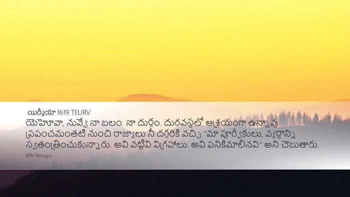 యిర్మీయా 16:19 TELIRV Bible Verse Image