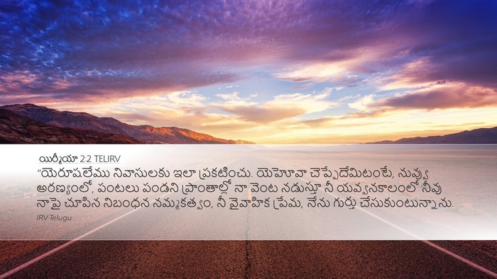 యిర్మీయా 2:2 TELIRV Bible Verse Image