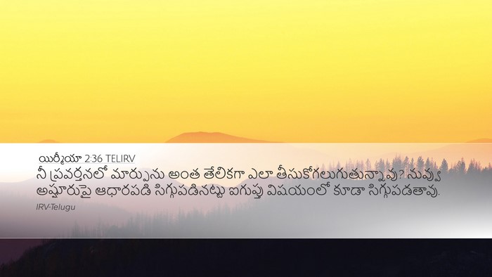 యిర్మీయా 2:36 TELIRV Bible Verse Image