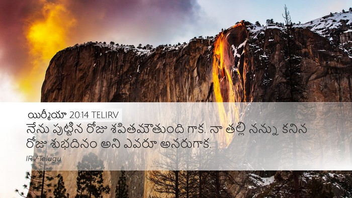 యిర్మీయా 20:14 TELIRV Bible Verse Image