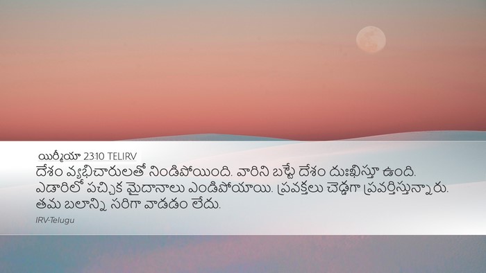 యిర్మీయా 23:10 TELIRV Bible Verse Image