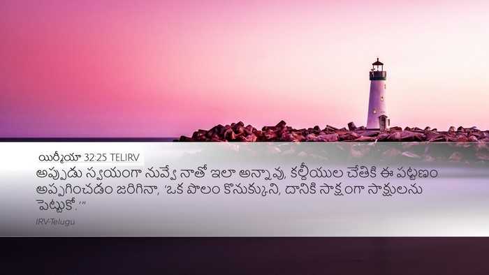యిర్మీయా 32:25 TELIRV Bible Verse Image