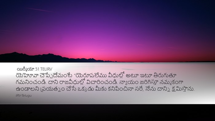 యిర్మీయా 5:1 TELIRV Bible Verse Image
