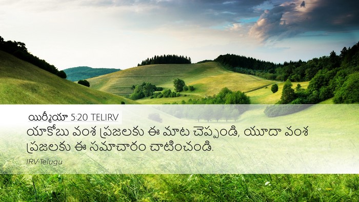 యిర్మీయా 5:20 TELIRV Bible Verse Image