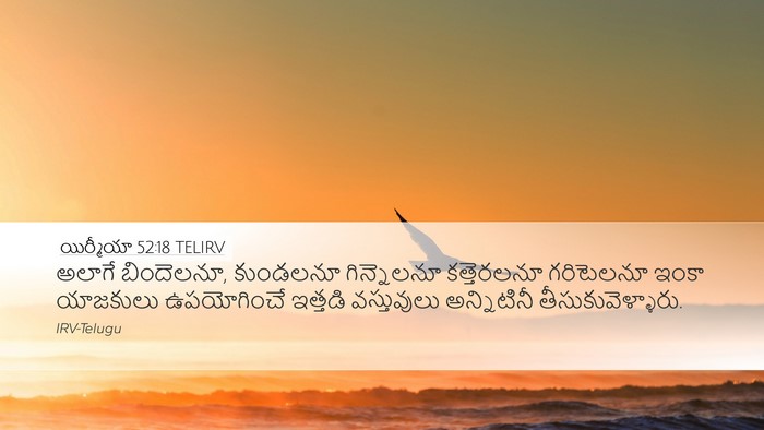 యిర్మీయా 52:18 TELIRV Bible Verse Image