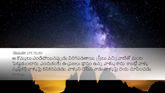 యెషయా 27:11 TELIRV Bible Verse Image