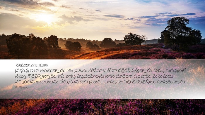 యెషయా 29:13 TELIRV Bible Verse Image