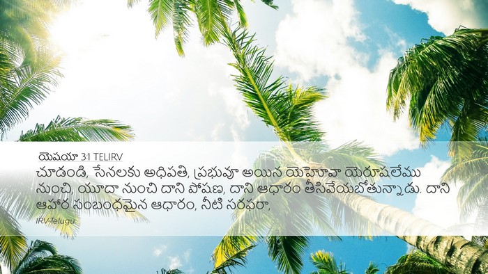 యెషయా 3:1 TELIRV Bible Verse Image