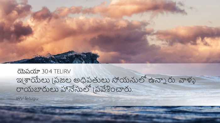యెషయా 30:4 TELIRV Bible Verse Image