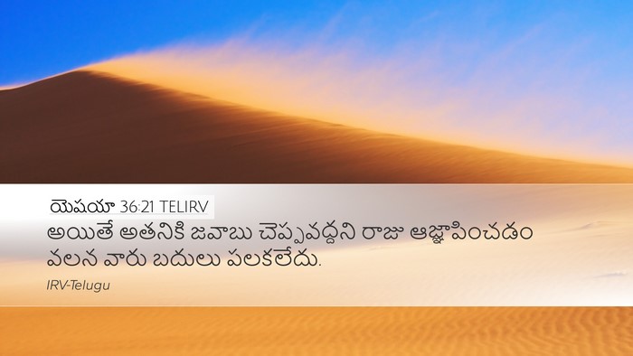 యెషయా 36:21 TELIRV Bible Verse Image