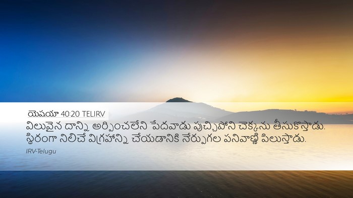 యెషయా 40:20 TELIRV Bible Verse Image