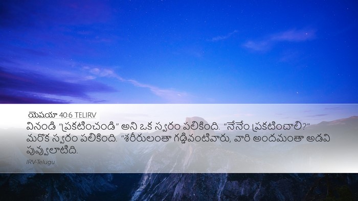 యెషయా 40:6 TELIRV Bible Verse Image