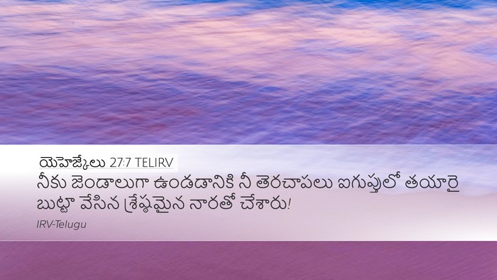 యెహెజ్కేలు 27:7 TELIRV Bible Verse Image