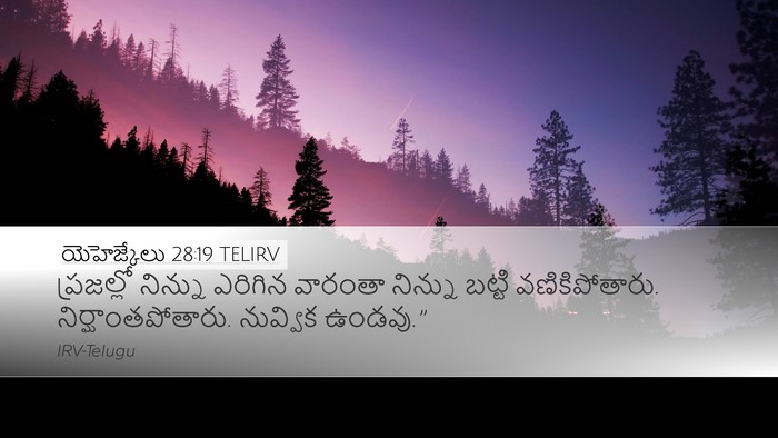 యెహెజ్కేలు 28:19 TELIRV Bible Verse Image