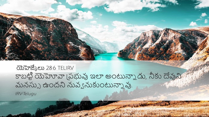 యెహెజ్కేలు 28:6 TELIRV Bible Verse Image