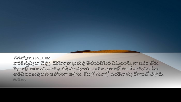 యెహెజ్కేలు 33:27 TELIRV Bible Verse Image
