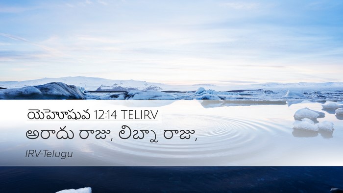 యెహోషువ 12:14 TELIRV Desktop Wallpaper - అరాదు రాజు, లిబ్నా - Desktop Bible Verse Wallpaper