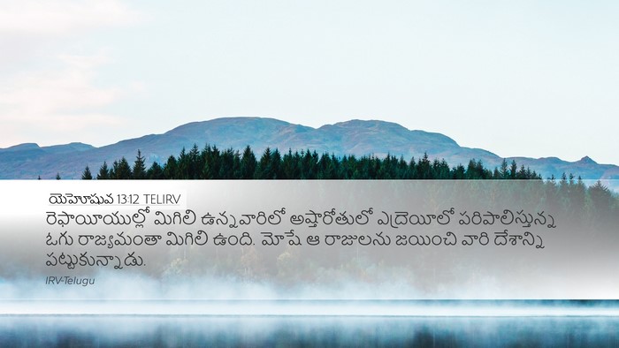 యెహోషువ 13:12 TELIRV Desktop Wallpaper - రెఫాయీయుల్లో - Desktop Bible Verse Wallpaper