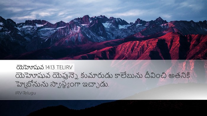 యెహోషువ 14:13 TELIRV Bible Verse Image