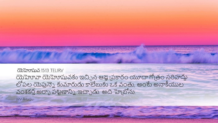 యెహోషువ 15:13 TELIRV Bible Verse Image
