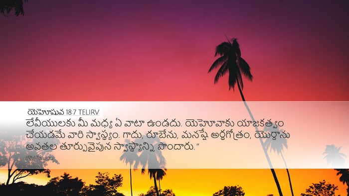 యెహోషువ 18:7 TELIRV Desktop Wallpaper - లేవీయులకు మీ మధ్య - Desktop Bible Verse Wallpaper
