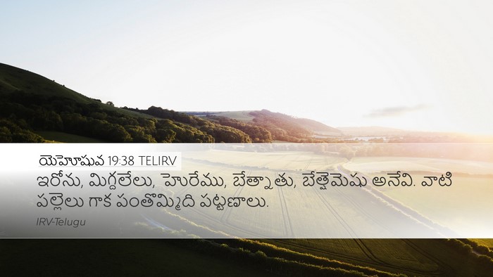 యెహోషువ 19:38 TELIRV Bible Verse Image