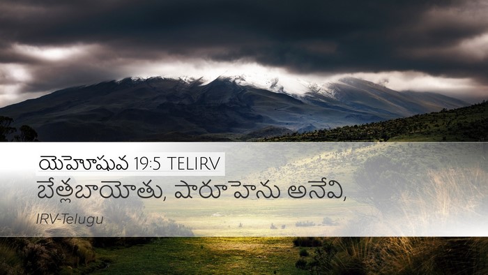 యెహోషువ 19:5 TELIRV Desktop Wallpaper - బేత్లబాయోతు, - Desktop Bible Verse Wallpaper