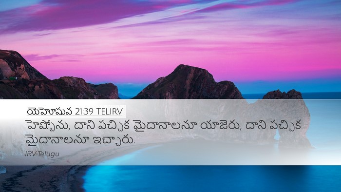 యెహోషువ 21:39 TELIRV Desktop Wallpaper - హెష్బోను, దాని - Desktop Bible Verse Wallpaper