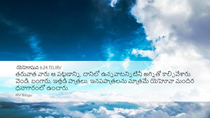 యెహోషువ 6:24 TELIRV Bible Verse Image