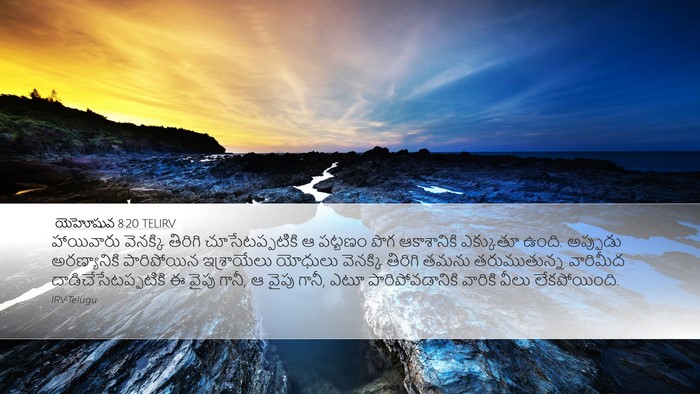 యెహోషువ 8:20 TELIRV Desktop Wallpaper - హాయివారు వెనక్కి - Desktop Bible Verse Wallpaper