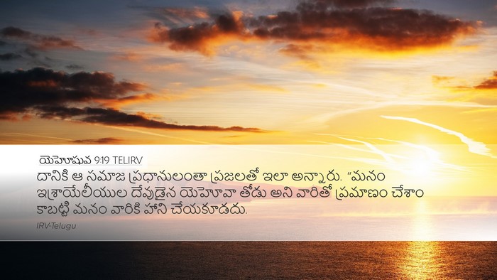 యెహోషువ 9:19 TELIRV Desktop Wallpaper - దానికి ఆ సమాజ - Desktop Bible Verse Wallpaper