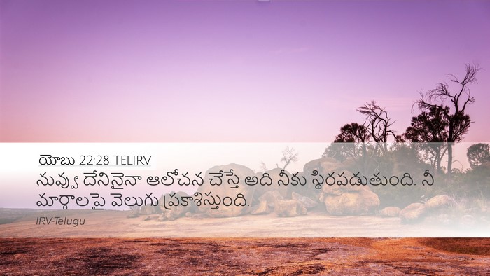యోబు 22:28 TELIRV Bible Verse Image