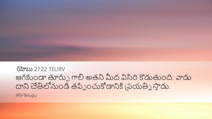యోబు 27:22 TELIRV Bible Verse Image