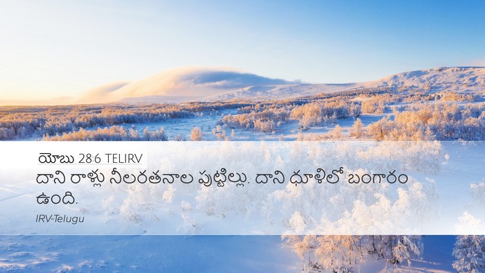 యోబు 28:6 TELIRV Bible Verse Image