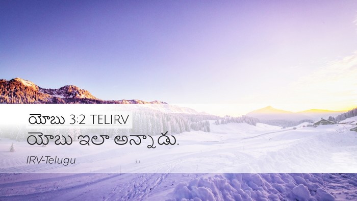 యోబు 3:2 TELIRV Desktop Wallpaper - యోబు ఇలా - Desktop Bible Verse Wallpaper