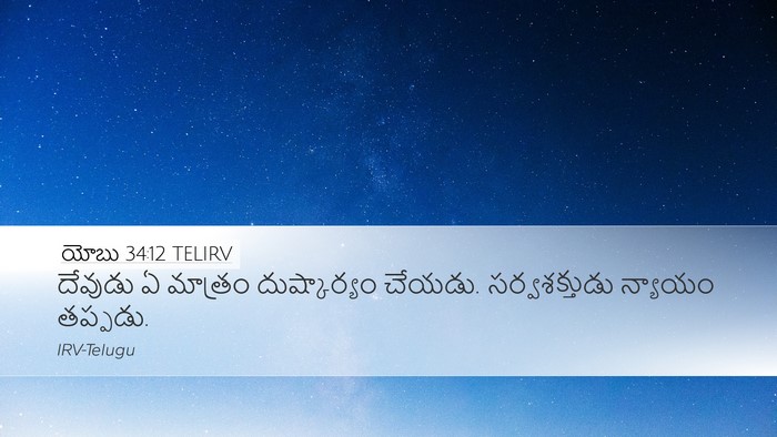 యోబు 34:12 TELIRV Bible Verse Image