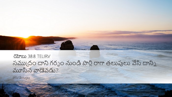 యోబు 38:8 TELIRV Bible Verse Image