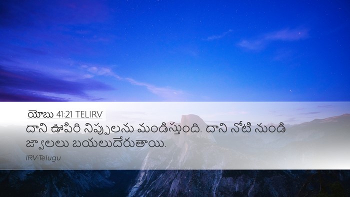 యోబు 41:21 TELIRV Bible Verse Image