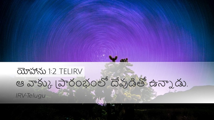 యోహాను 1:2 TELIRV Bible Verse Image