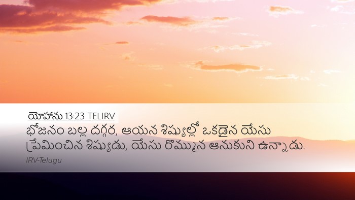 యోహాను 13:23 TELIRV Bible Verse Image