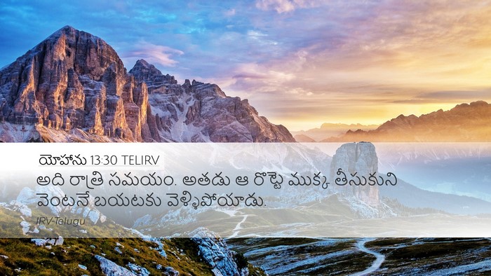 యోహాను 13:30 TELIRV Bible Verse Image