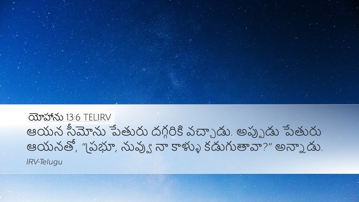 యోహాను 13:6 TELIRV Bible Verse Image