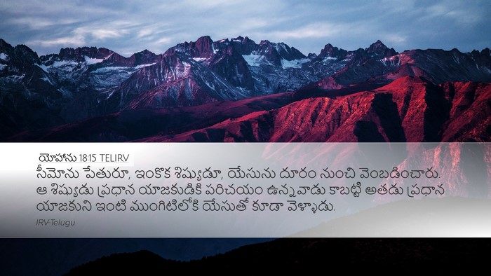 యోహాను 18:15 TELIRV Bible Verse Image