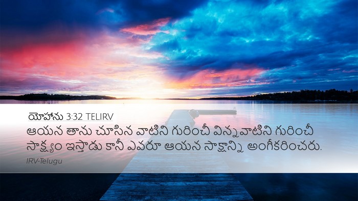 యోహాను 3:32 TELIRV Bible Verse Image