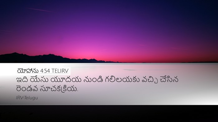 యోహాను 4:54 TELIRV Bible Verse Image