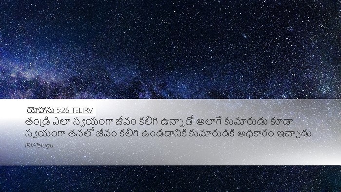 యోహాను 5:26 TELIRV Bible Verse Image