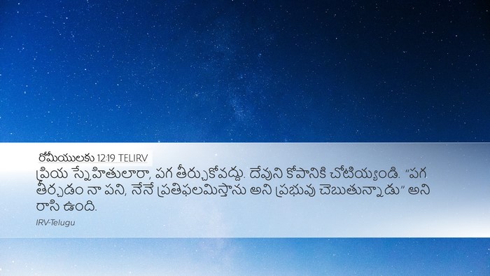 రోమీయులకు 12:19 TELIRV Bible Verse Image