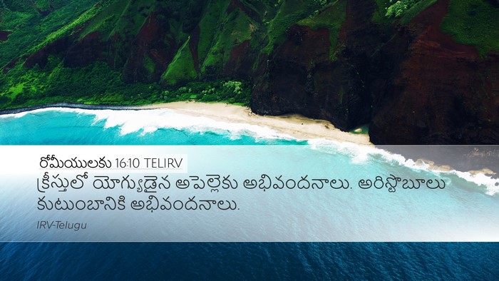 రోమీయులకు 16:10 TELIRV Desktop Wallpaper - క్రీస్తులో - Desktop Bible Verse Wallpaper